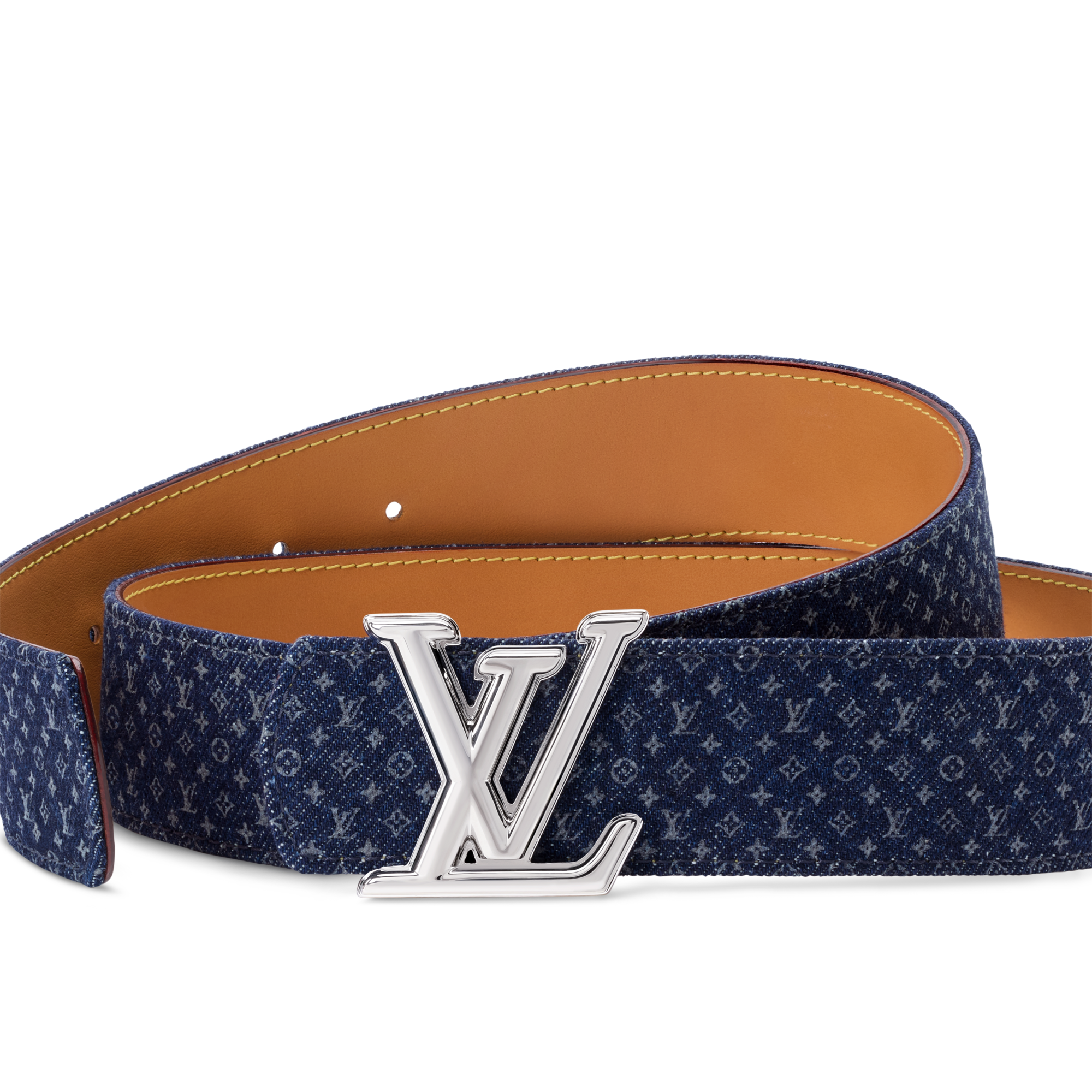 ベルト・LV ディメンション モノグラム リフレクティブ デニム 40MM